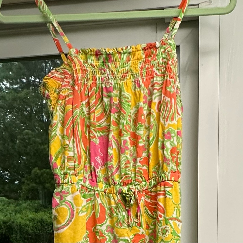 Lilly Pulitzer Vibrant Pink and Yellow Jumpsuit
